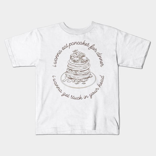 Pancakes for Dinner Kids T-Shirt by Sofia Kaitlyn Company